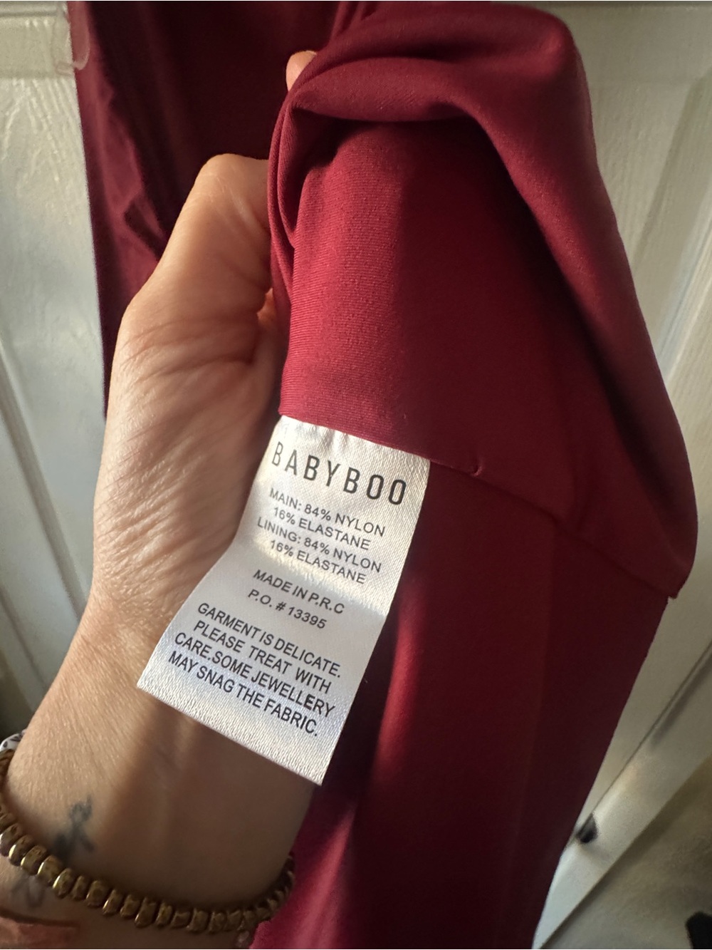 NEW BABYBOO BELINDA MAXI DRESS - BURGUNDY, MEDIUM - Picture 7 of 10
